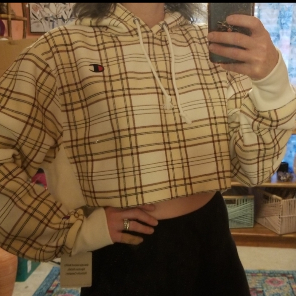 NWT champion cropped hoodie